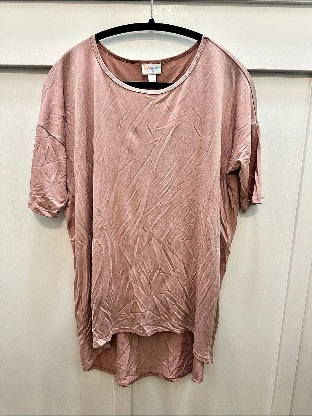 LuLaRoe Irma Tunic Short Sleeve Pink Small